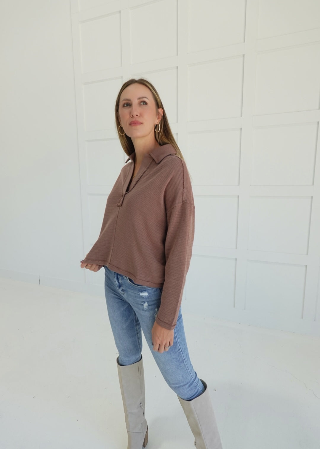 Give and Take Pullover - Brown
