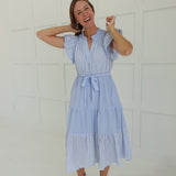 Tessie Midi Dress - Sky Blue