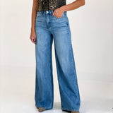 High-Road Wide Leg Jeans