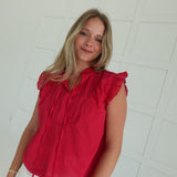 Vienna With Love Blouse - Red