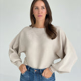 Classical Ribbed Sweater - Beige