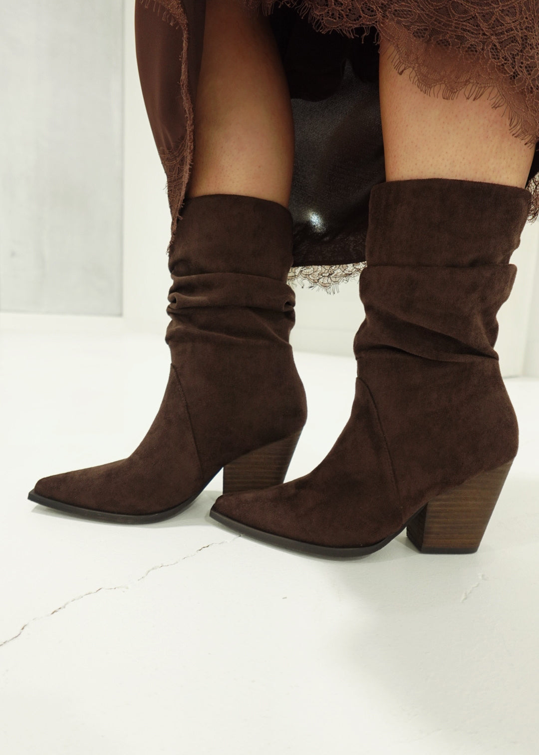 Ledrew Slouch Boot - Coffee