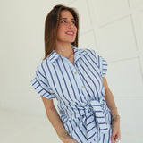 Ahna Striped Top - Blue