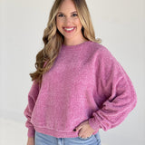 Separate Ways Sweater - Rose Pink