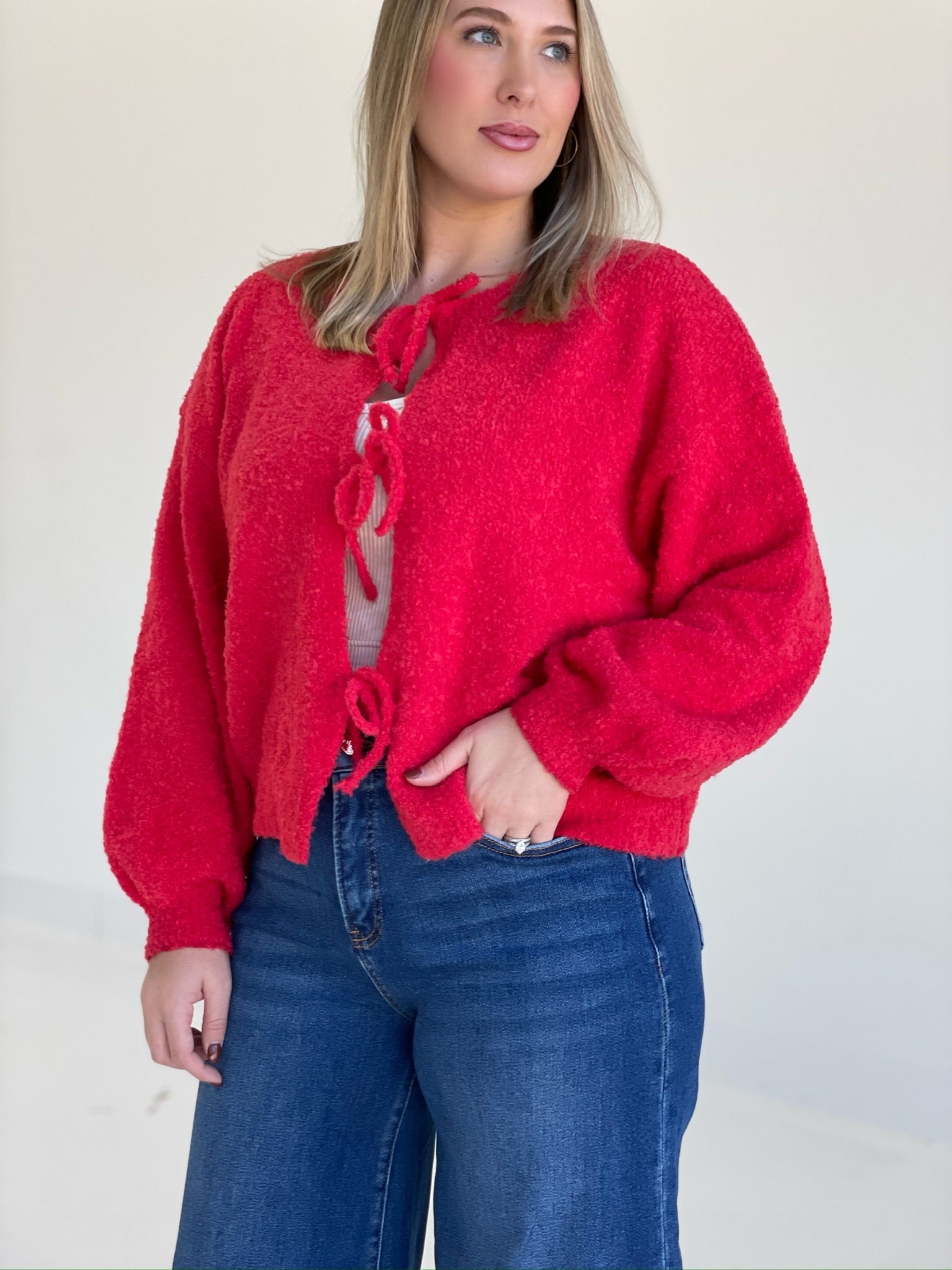 Chalmain Sweater Top - Red