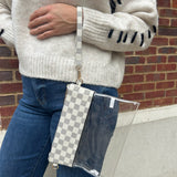 Checkered Clear Crossbody Bag