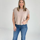 Quincy Sweater Top - Lt Mocha