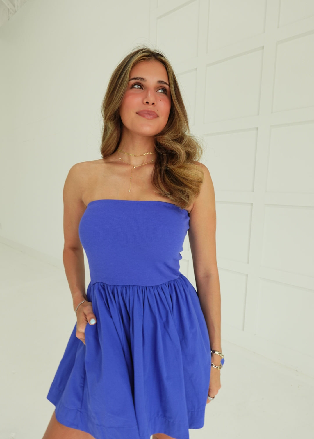 Fritzer Mini Dress - Cobalt
