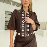 Riveted Leather Set - Chocolate