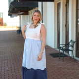 Lindy Midi Dress - Blue Combo