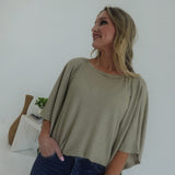 Glitz or Glam Top - Taupe
