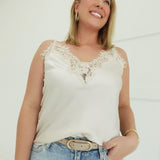 Tara Lace Cami Top - Cream