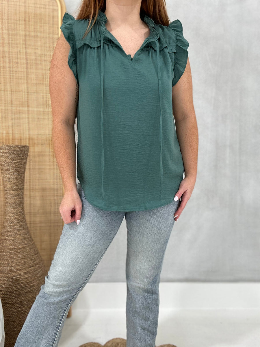 The Forecast Blouse - Dk Teal
