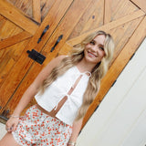 Maple Front Tie Top