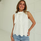 Alba Eyelet Top - Off White