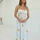 Novelty Midi Dress - Dusty Mint Multi