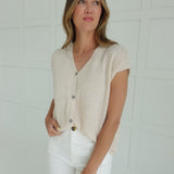 Midsummers Cardigan Top - Khaki
