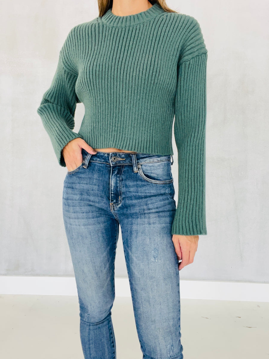 News To Me Sweater-Gray Green