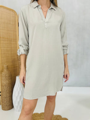 Head In The Clouds Dress - Pale Sage