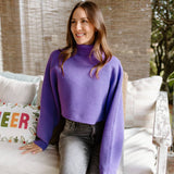 Lisle Sweater Top - Lavender