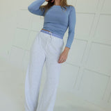 Sneakin' In Contrast Pants - Grey