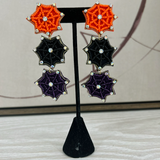 Spider Web Seed Bead Earrings