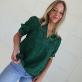 Adaline Embroidered Blouse - Green