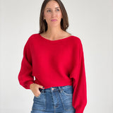 Classical Ribbed Sweater - Ruby