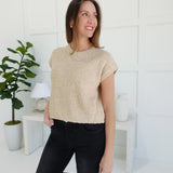 Tate Sweater Top - Khaki