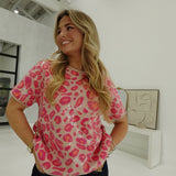 Stunner Leopard Sweater - Fuchsia
