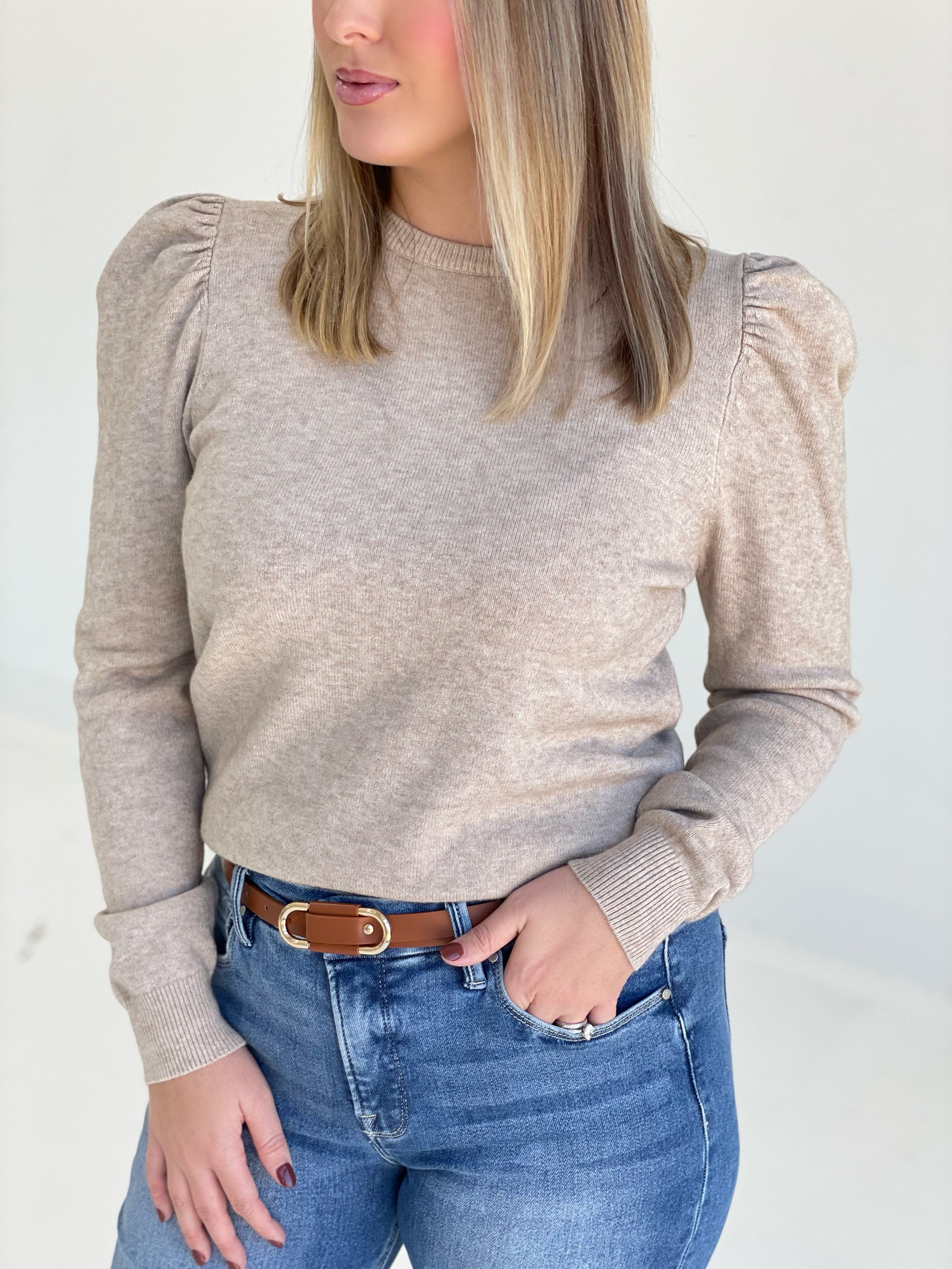 Back For Basics Sweater - Taupe