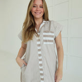 Addie Mini Dress - Taupe