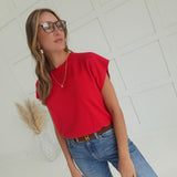 Mabry Sweater Top - Ruby