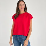 Quincy Sweater Top - Ruby