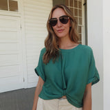Franklin Front Knot Blouse