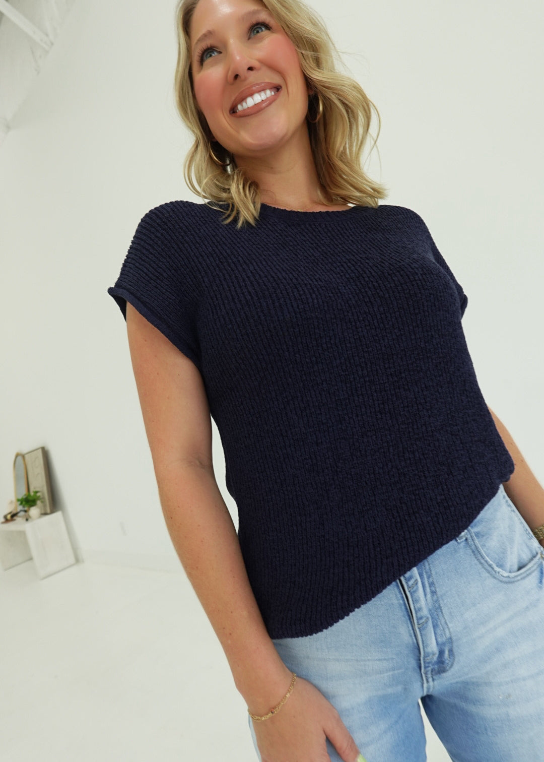Mayson Knit Top - Navy