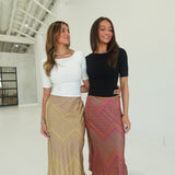 Rinna Midi Skirt - Gold