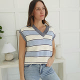 Catchall Sleeveless Sweater - Lt Blue