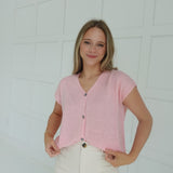 Midsummers Cardigan Top - Pink