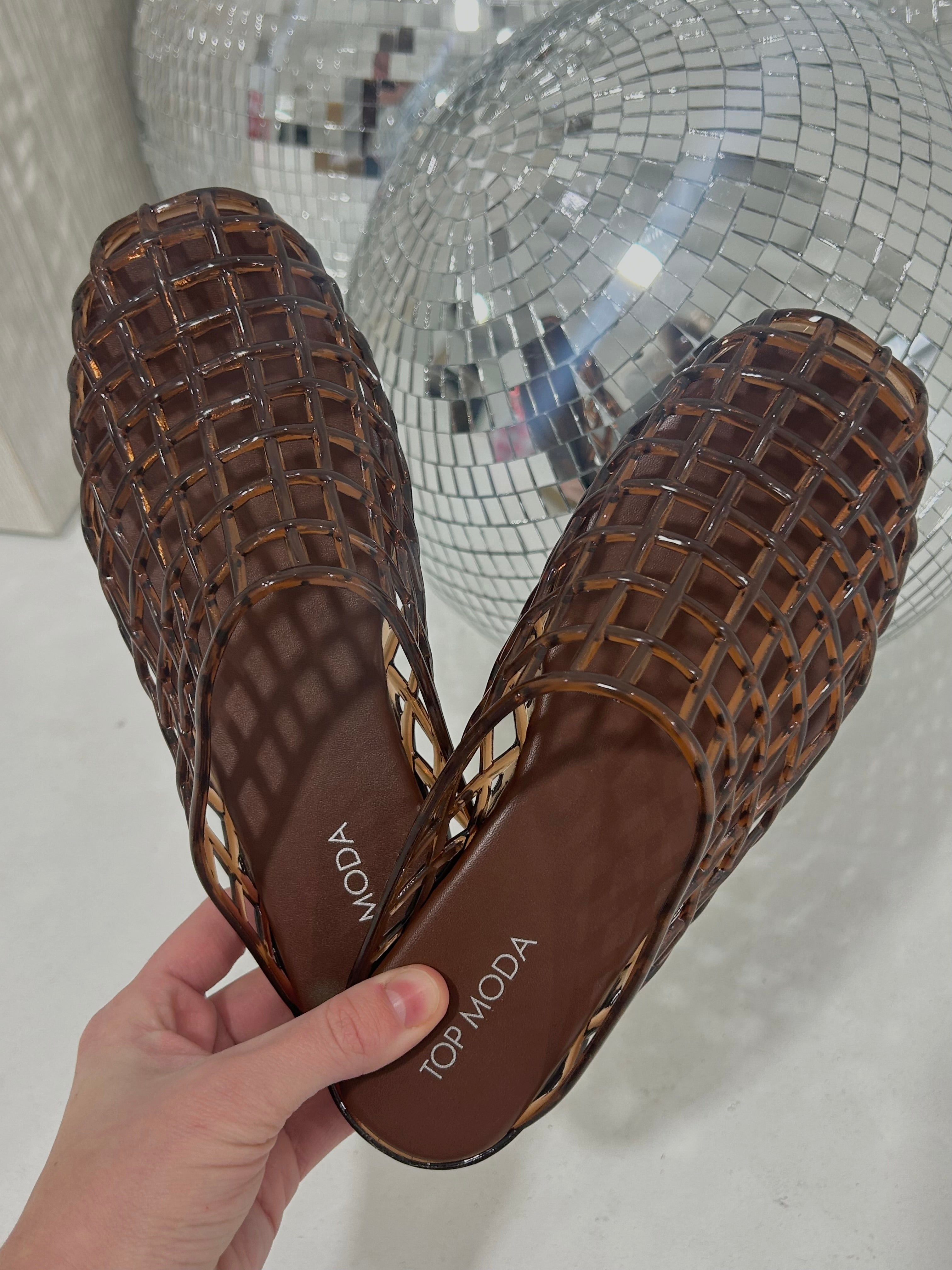 Capri Jelly Mule - Brown