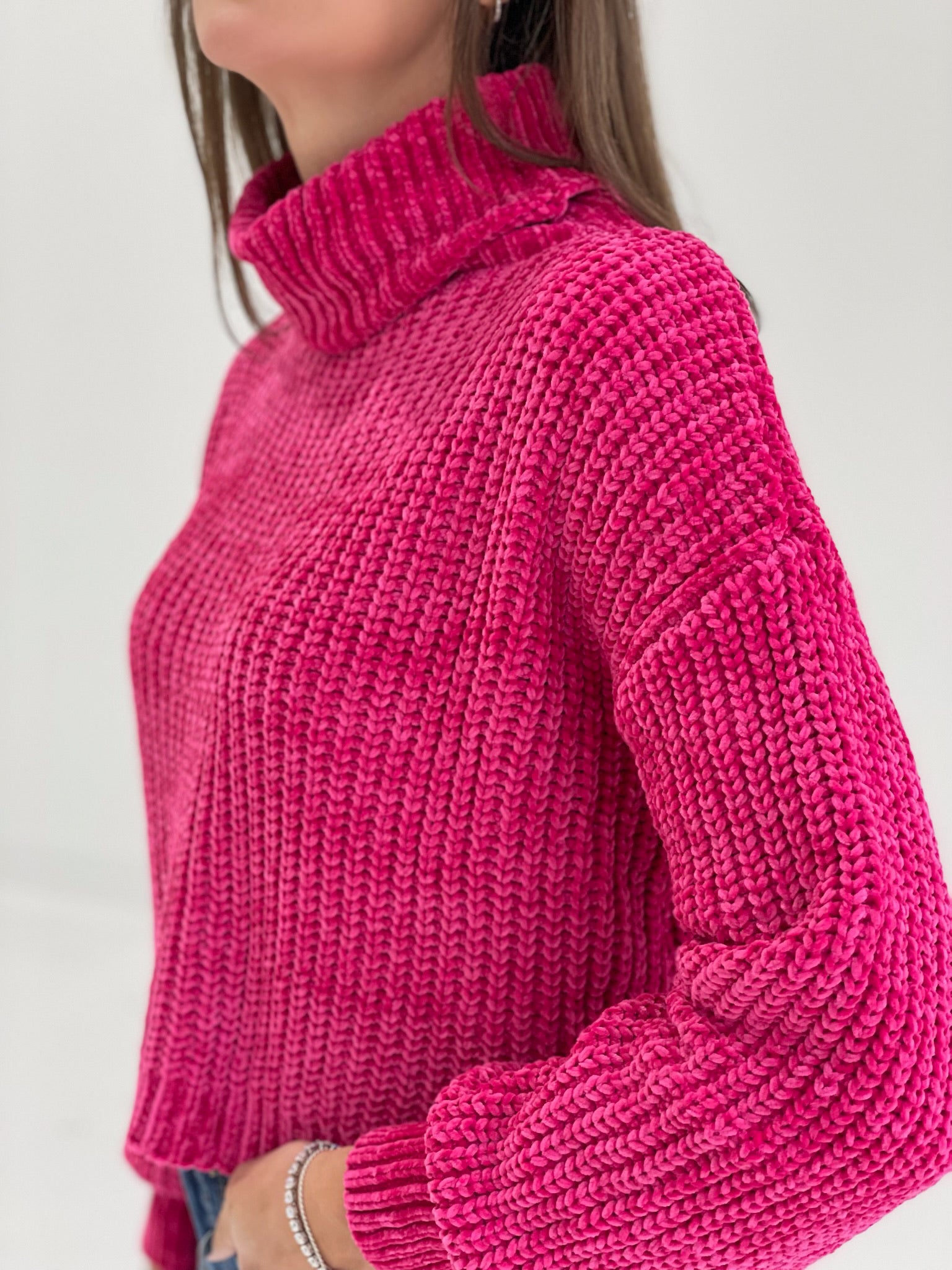 Crystal Clear Sweater - Hot Pink