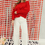 Simply Works Sweater - Ruby