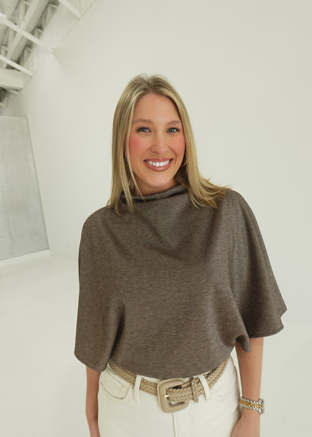 Prudence Cape Shape Top - Brown