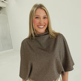 Prudence Cape Shape Top - Brown