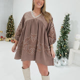 Cherish This Mini Dress - Mocha