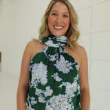 Montague Satin Blouse - Green