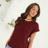 Mayson Knit Top - Burgundy