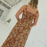 Fairytales Exist Midi Dress - Caramel