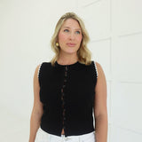 Twisted Games Knit Top - Black
