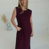Amelia Midi Dress - Wine